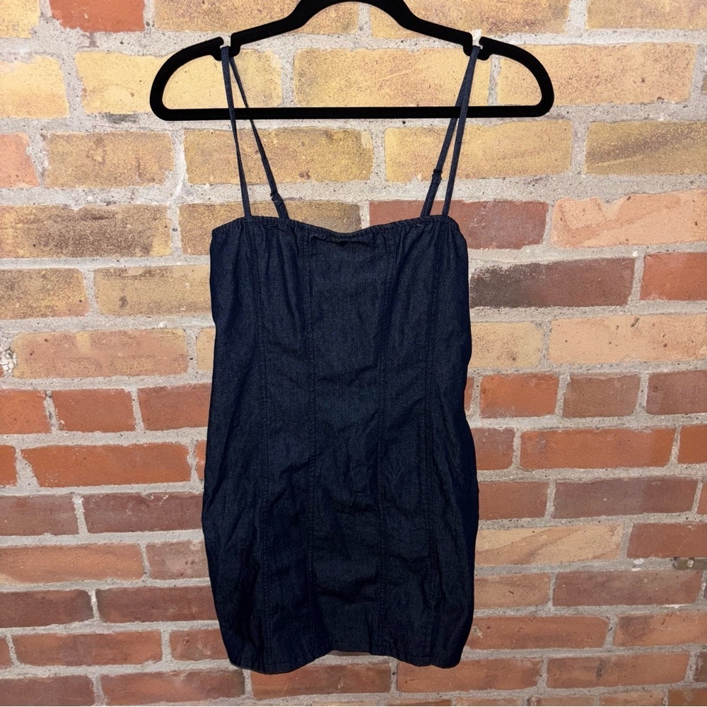 PrettyLittleThing Dark Wash Denim Dress